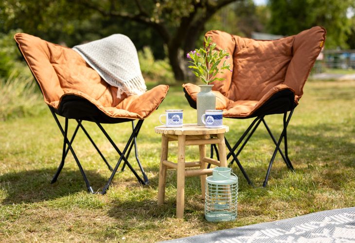 Camper caravan gezellig maken Vlinderstoel bocamp 