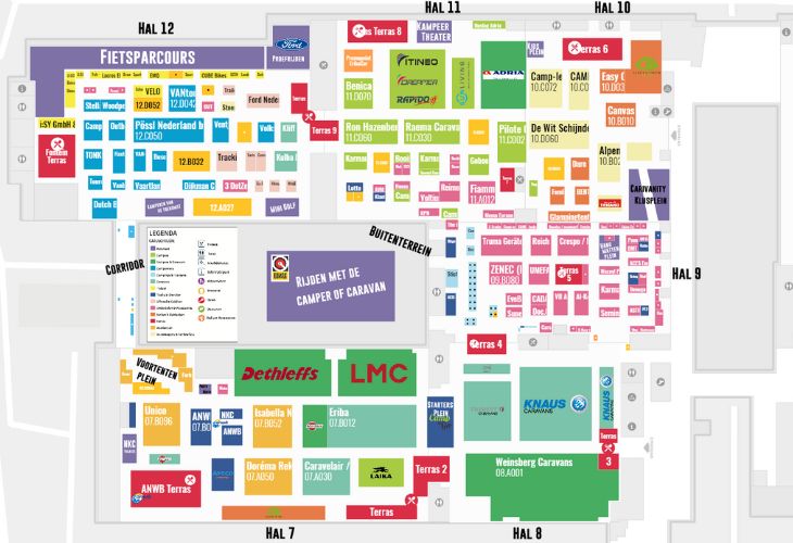 Kampeer & Caravan Jaarbeurs tips plattegrond