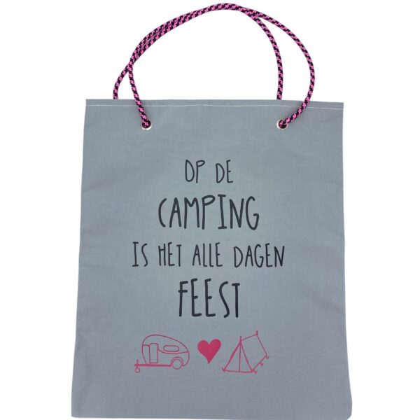 tas camping tentdoek op de camping is het alle dagen feest 01