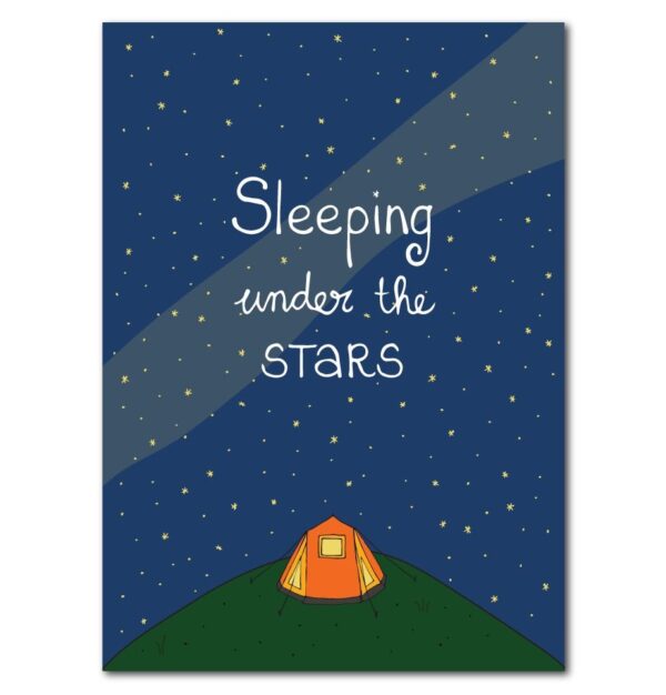 Sleeping under the stars ansicht kaart