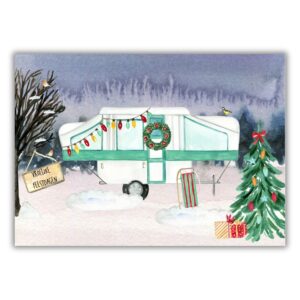 Kerstkaarten kamperen - vouwwagen - I Love Kamperen