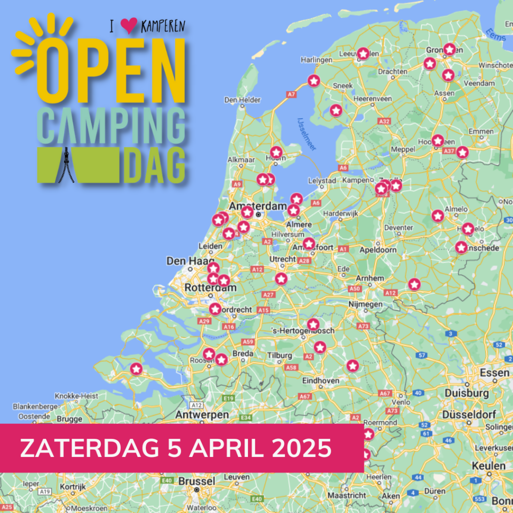 Open Camping Dag 2025 5 april kaartje kampeerbedrijven