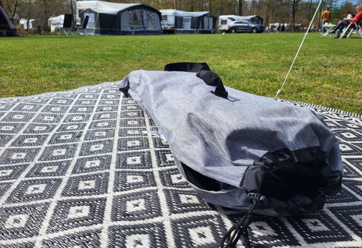 draagtas campingstoel op camping